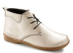 Gemini Schnür-Stiefelette aus hochwertigem Leder KIESEL