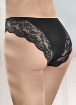 Laurina Viererpack Slips mit floraler Elastikspitze 