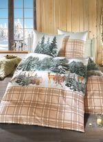 Barchent Bettw&auml;sche-Garnitur aus 100% Baumwolle 