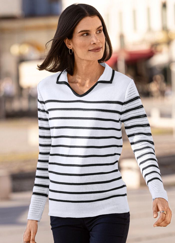 Pullover mit nachhaltig recycelter Baumwolle 