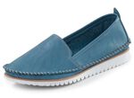 Andrea Conti, klassische Damen-Slipper, Weite G, mit herausnehmbarem Fussbett BLAU