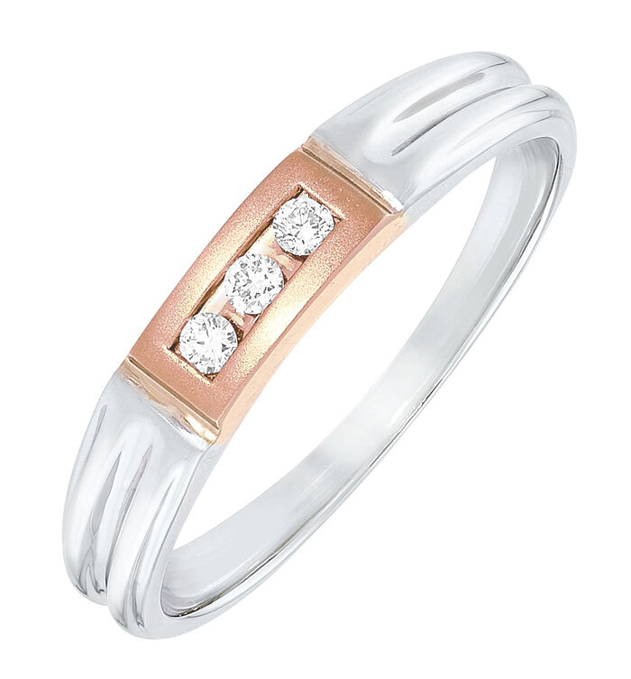 Hochwertige Partnerring in Bicolor