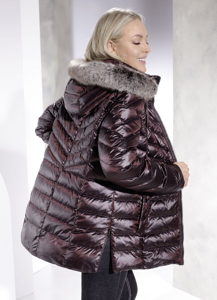 Daunenjacke in 2 Farben KASTANIE