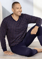 Schlafanzug mit Bündchenabschlüssen 