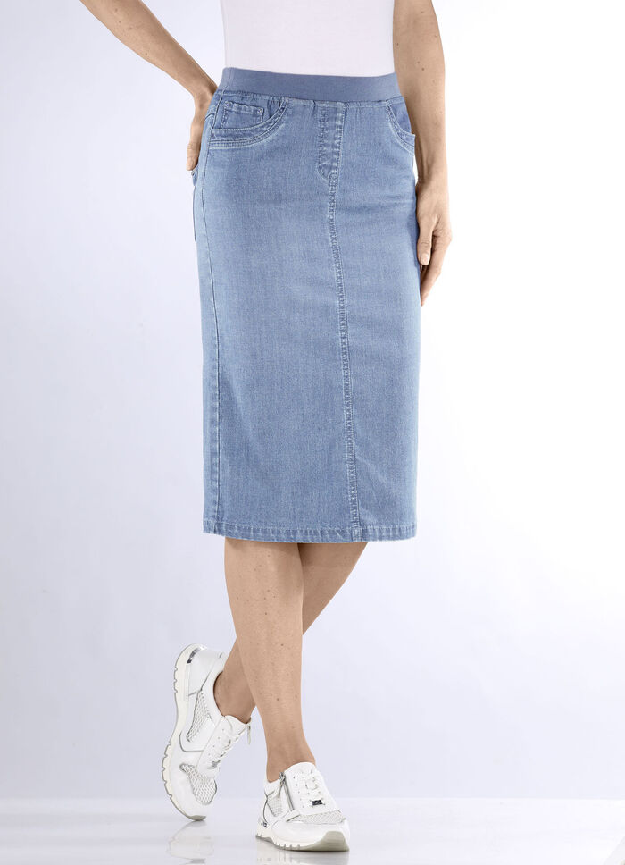 Rock in gerader Schnittführung HELLBLAU