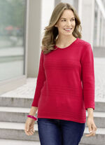 Pullover in dekorativem Mustermix 