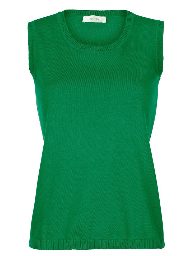Stricktop aus reiner Baumwolle GR&Uuml;N