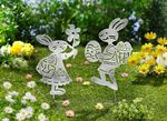 Gartenstecker &laquo;Hasenpaar&raquo;, 2er-Set 