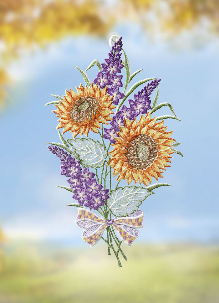 Fensterbild aus echter Plauener Spitz 