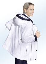 Funktionsjacke mit kontrastfarbenen Akzenten WEISS-NAVY