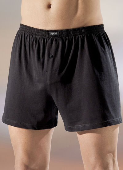 Fünferpack Boxershorts aus BIO-Baumwolle mit Eingriff, uni und meliert 