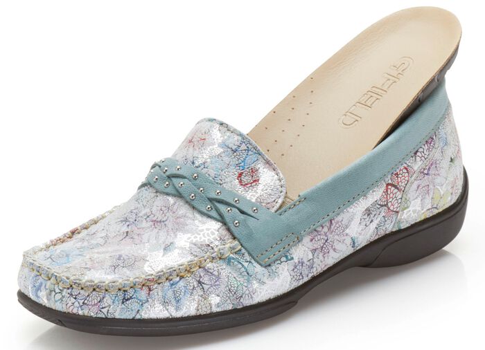 Slipper mit floralem Druck MINT