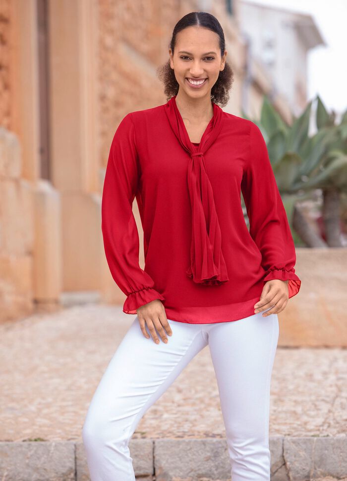 Tunika mit Bindeschluppe ROT