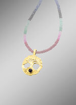 Lebensbaum-Anh&auml;nger mit echt Safir 