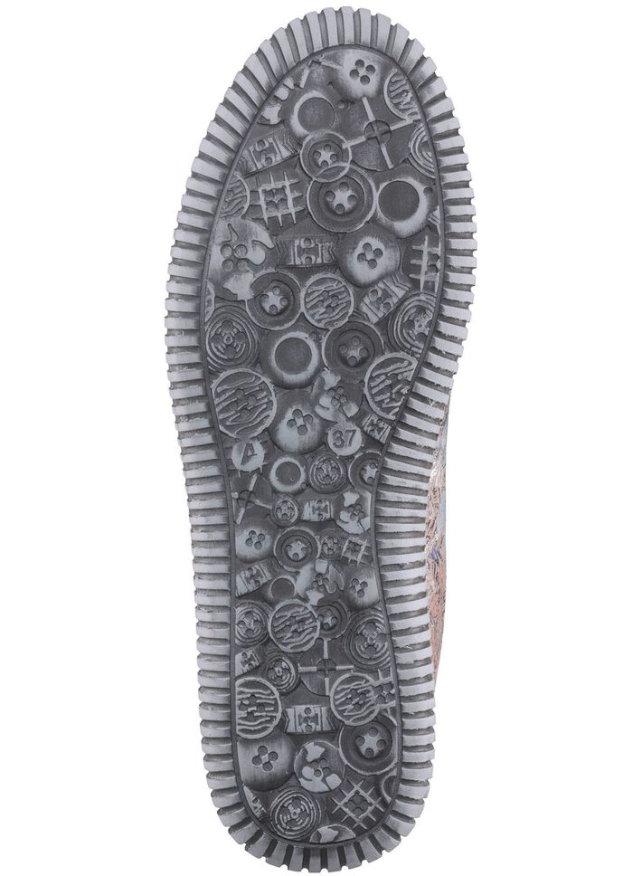 Gemini Sneaker aus teilweise floral bedrucktem Rindleder 