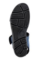 ELENA EDEN Sandale aus weichem Nubukleder und schwarzem Elastikmaterial JEANS