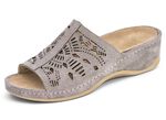 Mubb Pantolette mit antiker Lochung TAUPE