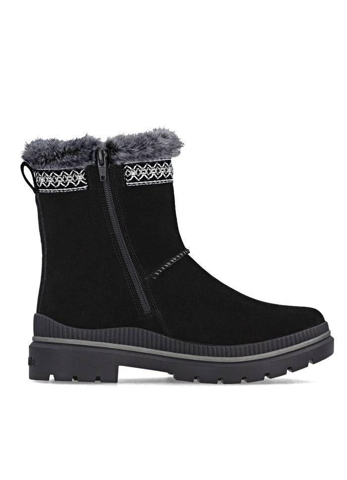 Remonte, gefütterte Damen-Stiefeletten, Winterschuhe, Weite G, mit Lammfell SCHWARZ
