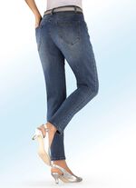 5-Pocket-Jeans mit Perlen- und Schmucksteinbesatz 