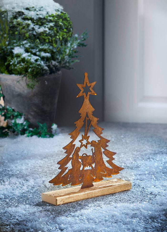 Baumkrippe auf Fichtenholz 