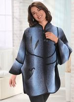 Poncho mit aufwendigen Details 