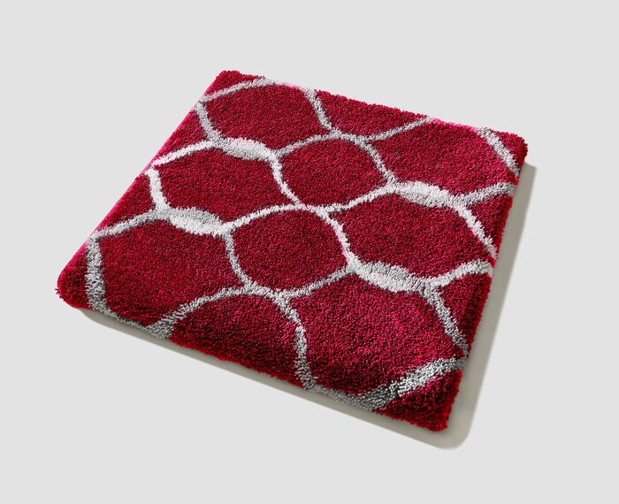 Badgarnitur mit rutschhemmender Latex-R&uuml;ckseite BORDEAUX