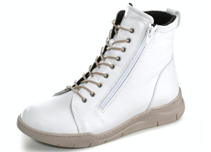 Gemini Stiefelette mit zwei Reissverschlüsse WEISS