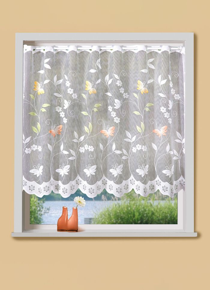 Kleinfenster-Vorhang mit Stangendurchzug 