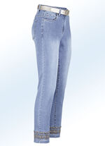 Jeans mit aufwendigen Stickereien HELLBLAU
