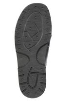 Bequeme Herren-Pantoletten, Weite K, mit Klettverschluss SCHWARZ