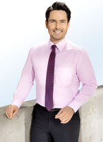 Hemd mit Satinstreifen in 4 Farben und 3 Ärmellängen ROSÉ