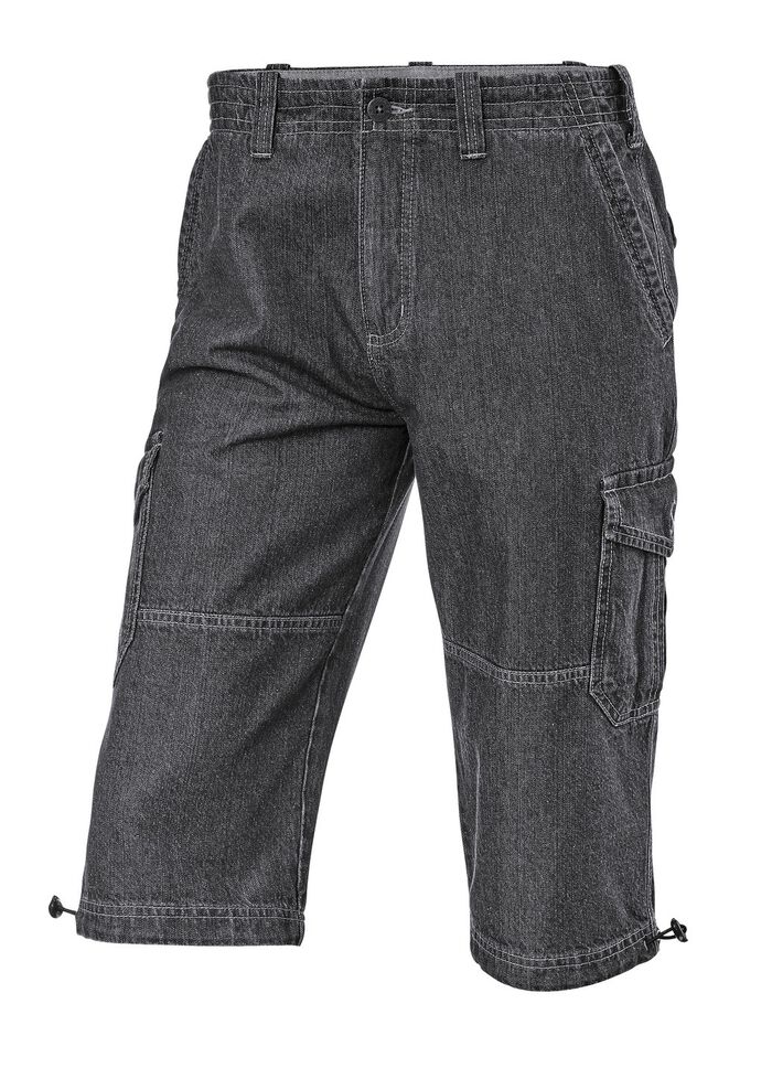 Jeans-Bermudas mit Cargotaschen in 3 Farben ANTHRAZIT