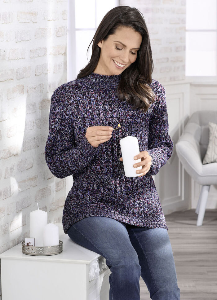 Pullover in aufwendiger Melange-Optik MARINE-MULTICOLOR
