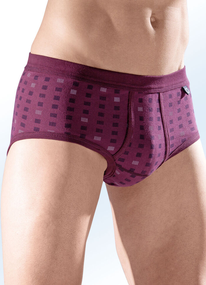 Pfeilring Viererpack Slips aus Feinripp, Alloverdessin 