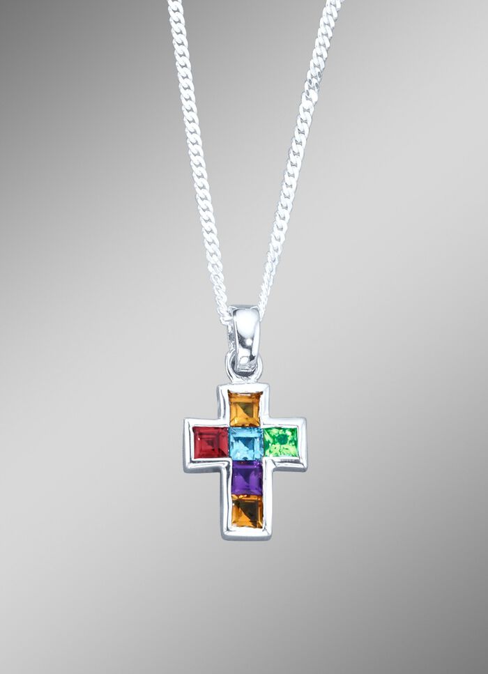 Kreuz-Anh&auml;nger mit Panzerkette 