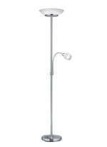 Deckenfluter mit Lesearm NICKEL