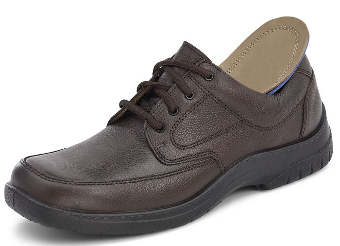 GINO GALANTE, klassische Herren-Schnürschuhe, mit herausnehmbarem Fussbett MOKKA