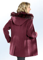 Jacke mit abnehmbarer Kapuze WEINROT