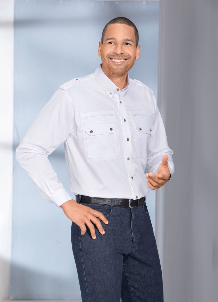 &laquo;OS-Trachten&raquo;-Hemd mit Button-Down-Kragen in 3 Farben 