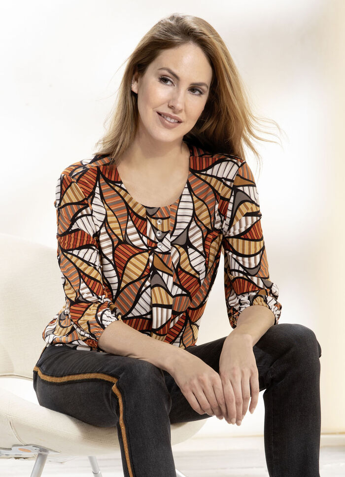 Shirt-Tunika mit Schmuckkn&ouml;pfen 