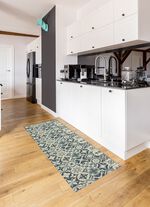 Strapazierf&auml;higer K&uuml;chenl&auml;ufer und -teppich im Fliesen-Design 