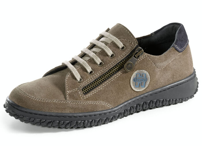 Schnürschuh im modischen Design BRAUN-BLAU
