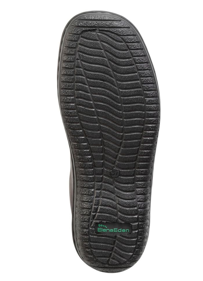 ELENA EDEN-Slipper aus Nappaleder GRAU-SCHWARZ