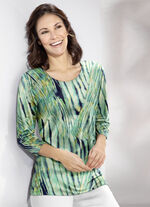 Pullover in Feinstrick LINDGRÜN-MULTICOLOR