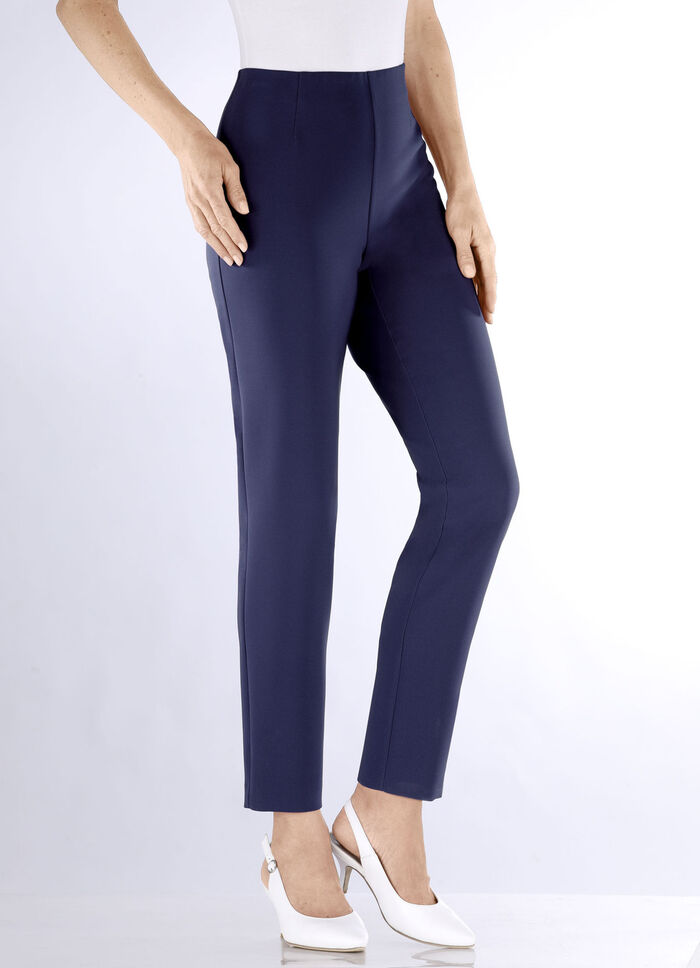 Knöchellange Hose mit angeschnittenem Bund MARINE