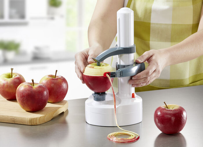 Elektrischer Obst- und Gemüseschäler mit Edelstahl-Klingeneinsätzen