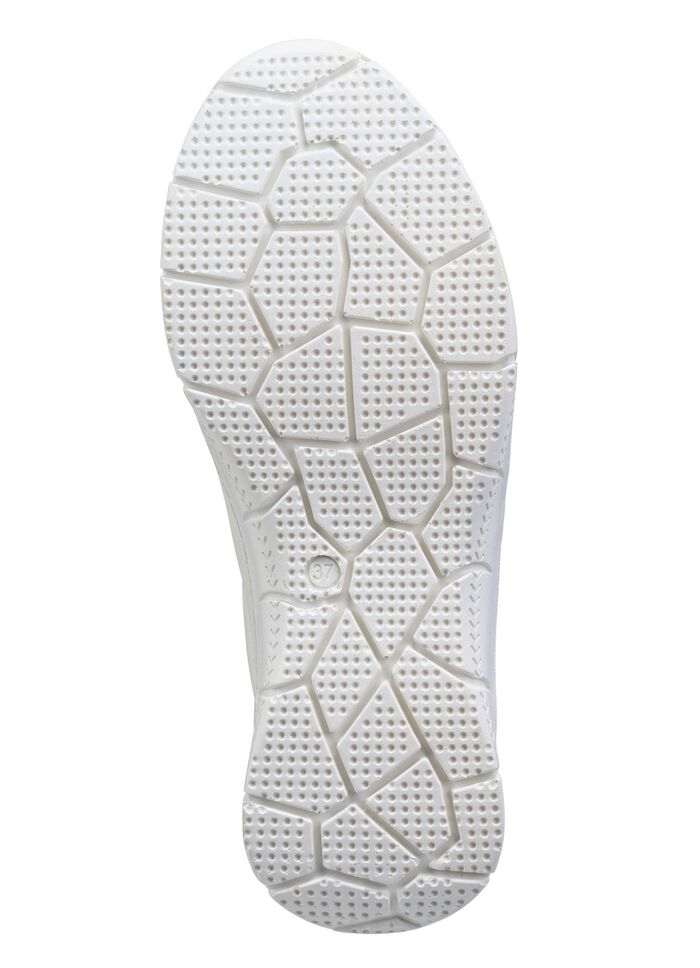 Andrea Conti Schn&uuml;rschuh aus Nappaleder mit Kontrastdurchz&uuml;gen WEISS