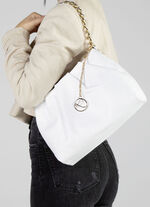 Laurina Tasche aus genarbtem Kalbleder WEISS