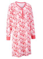 Zweierpack Nachthemden, knielang mit Knopfleiste  