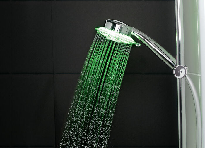 LED-Duschkopf mit Duschzeit-Indikator